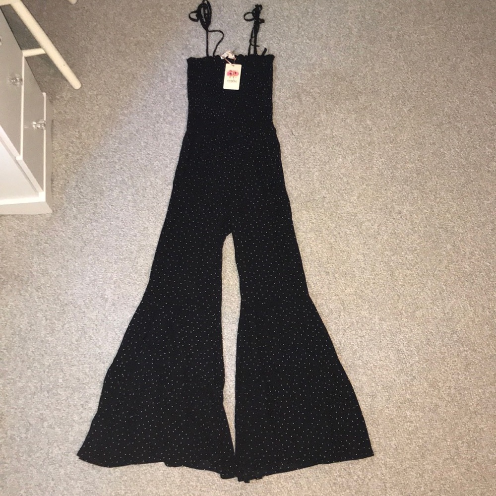 Black Jumpsuit w/ White Polka Dots